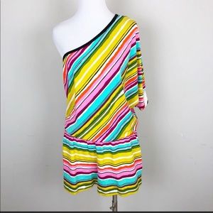 Trina Turk One Shoulder Romper size 4